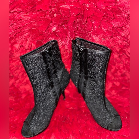 Caparros Glitter Peep Toe Boots - Picture 2 of 3